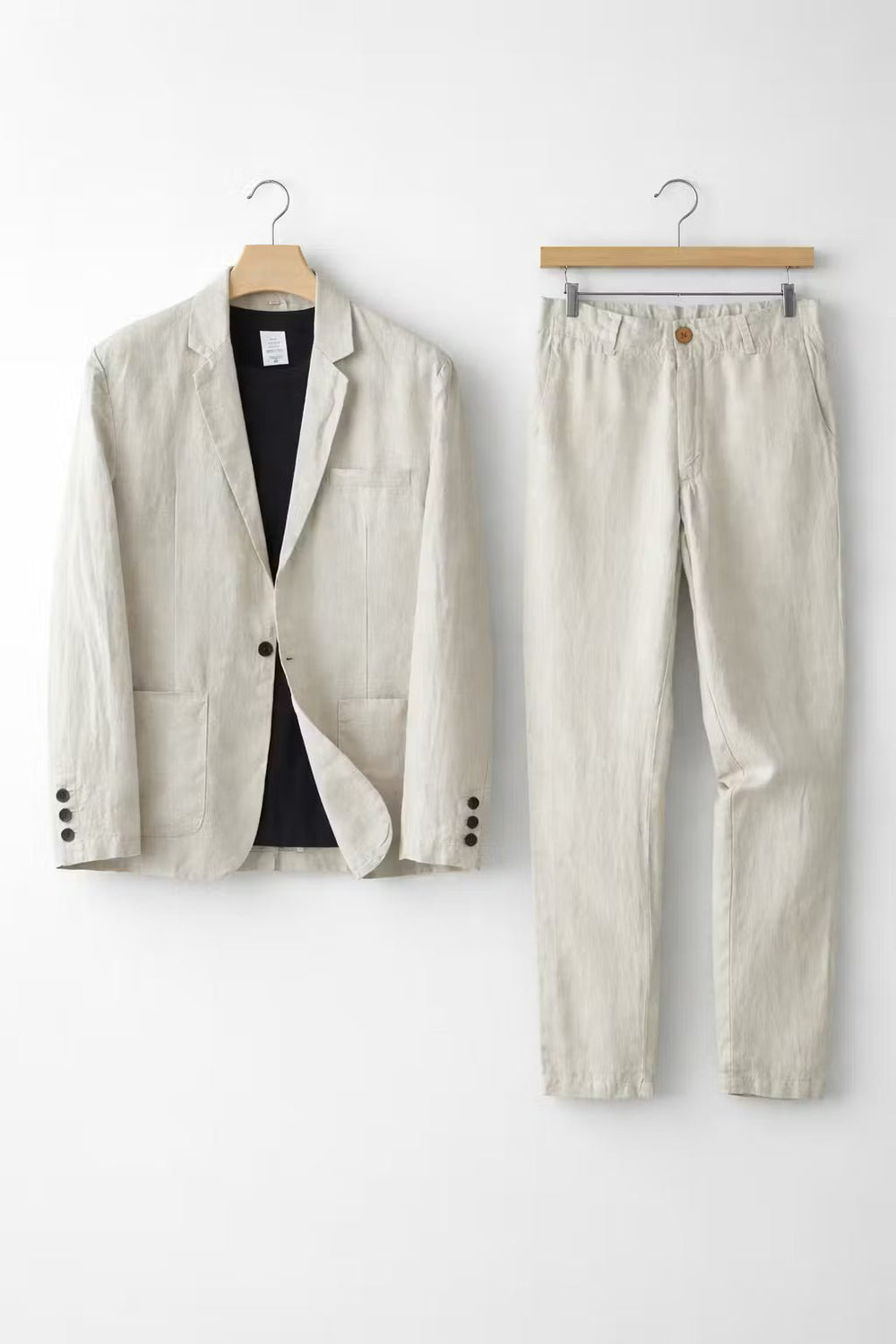 Heren Relaxed-Fit Linen Pak Set Blazer Broek
