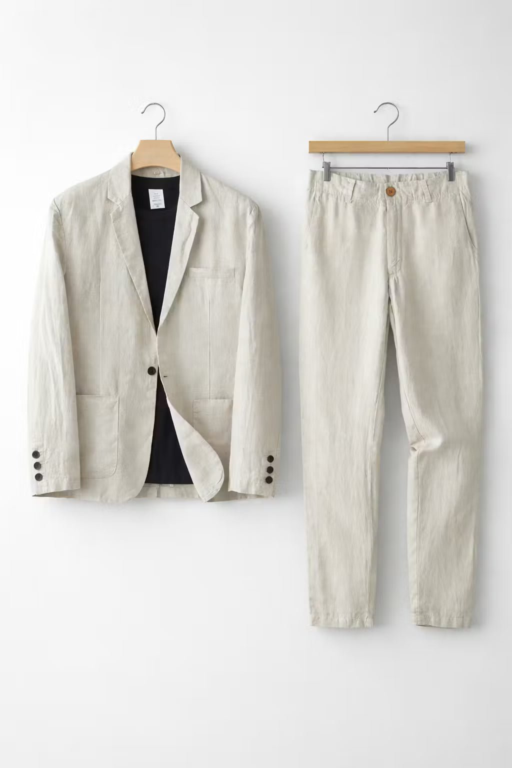 Heren Relaxed-Fit Linen Pak Set Blazer Broek