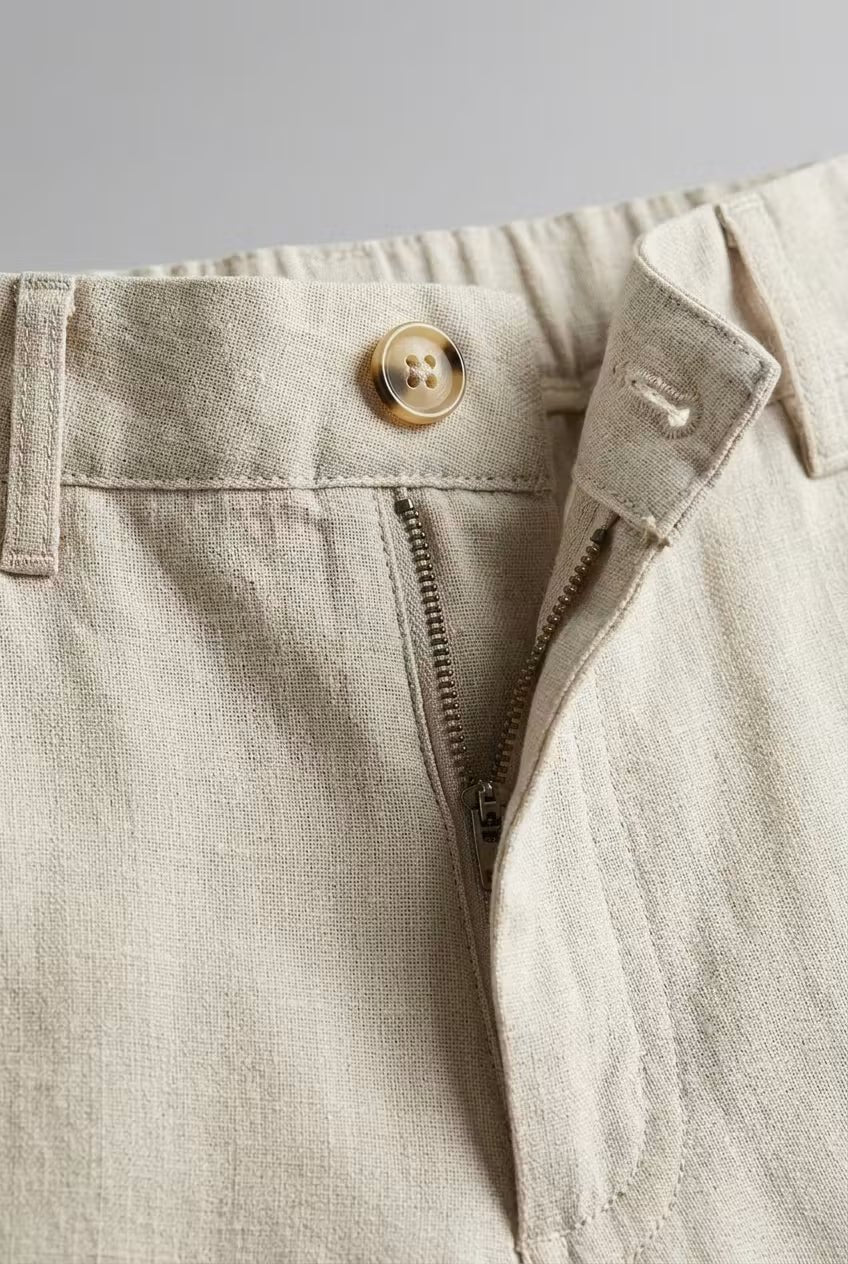 Heren Relaxed-Fit Linen Pak Set Blazer Broek