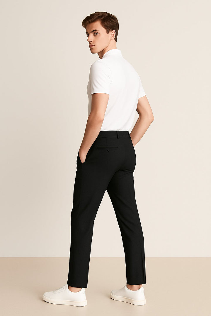 Heren Slim-Fit Gesneden Zakelijke Pantalon