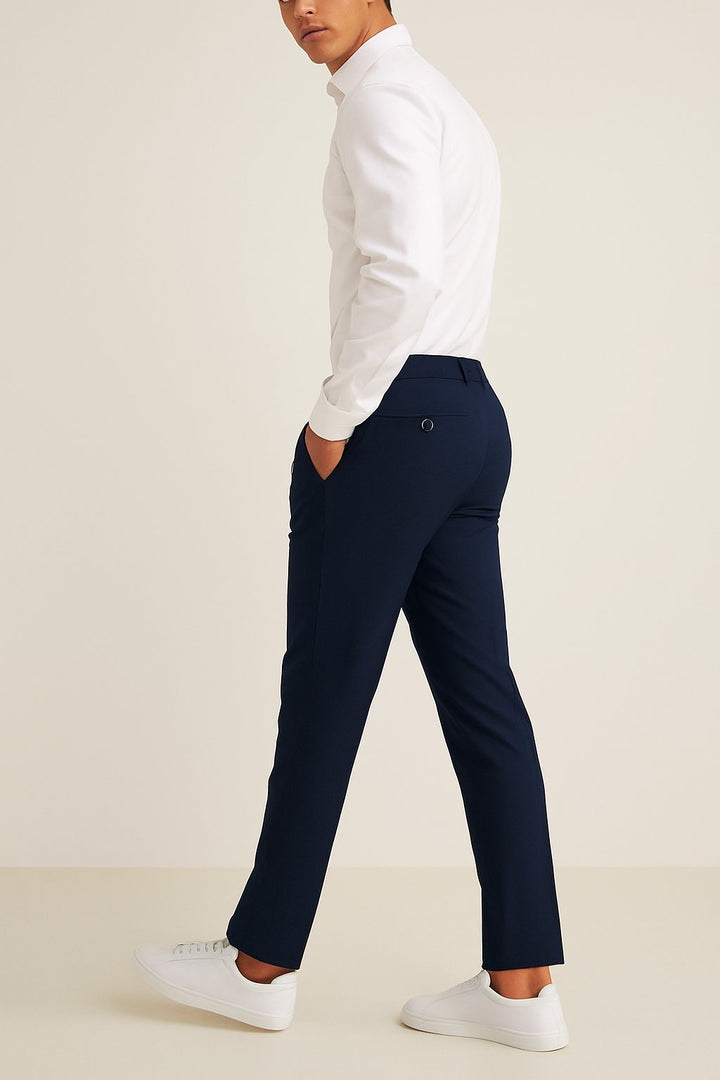 Heren Slim-Fit Gesneden Zakelijke Pantalon