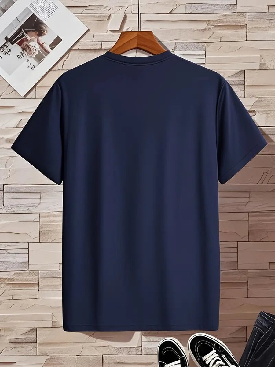 Heren Slim-Fit V-hals Kortmouw T-shirt