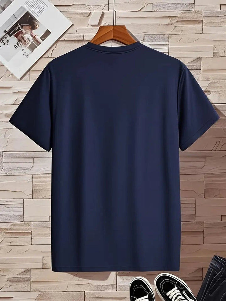 Heren Slim-Fit V-hals Kortmouw T-shirt