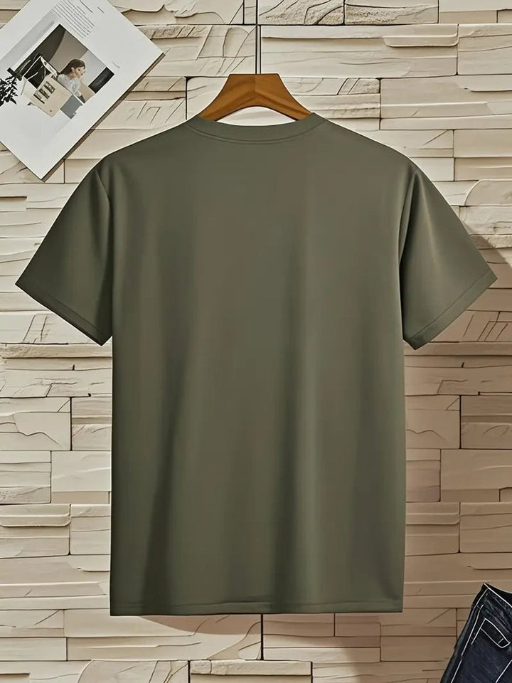 Heren Slim-Fit V-hals Kortmouw T-shirt