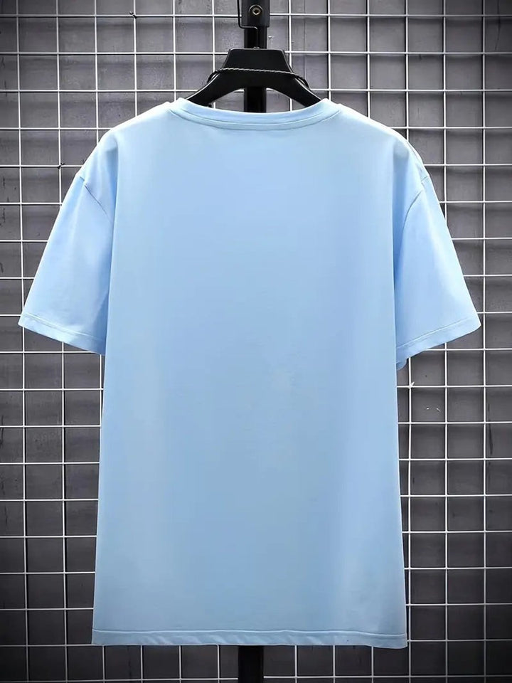 Heren Slim-Fit V-hals Kortmouw T-shirt