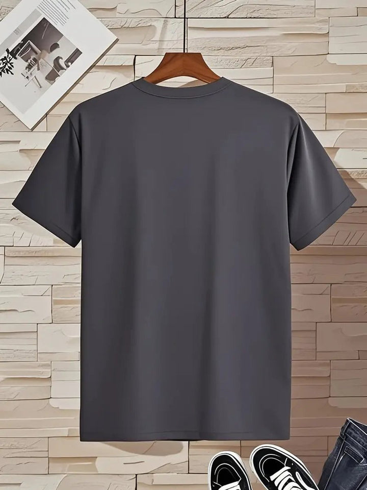 Heren Slim-Fit V-hals Kortmouw T-shirt