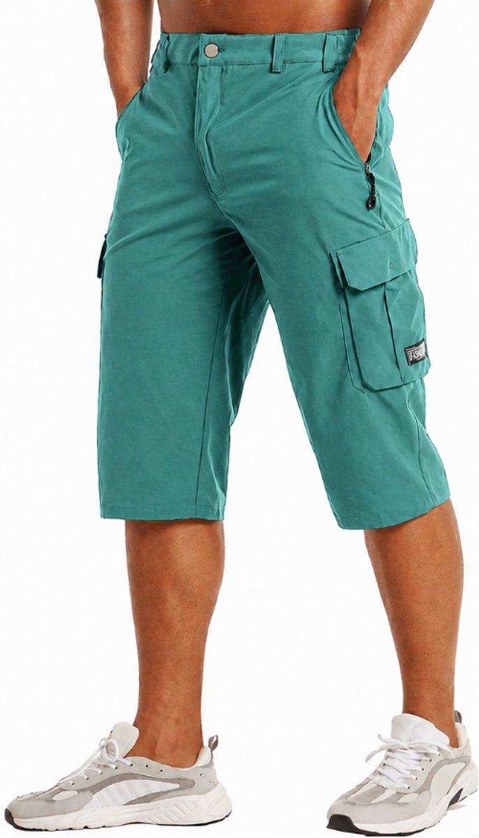 Heren Sneldrogende Tactische Cargobroek Shorts - Groenblauw