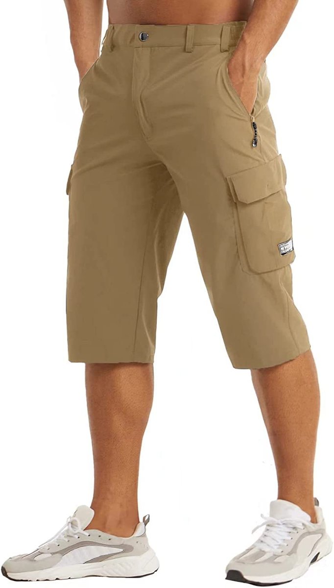 Heren Sneldrogende Tactische Cargobroek Shorts - Bruin