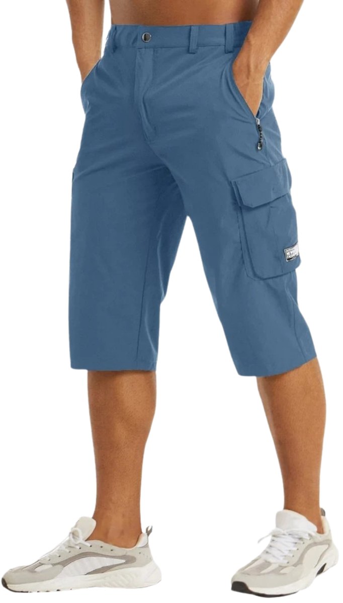 Heren Sneldrogende Tactische Cargobroek Shorts - Blauw