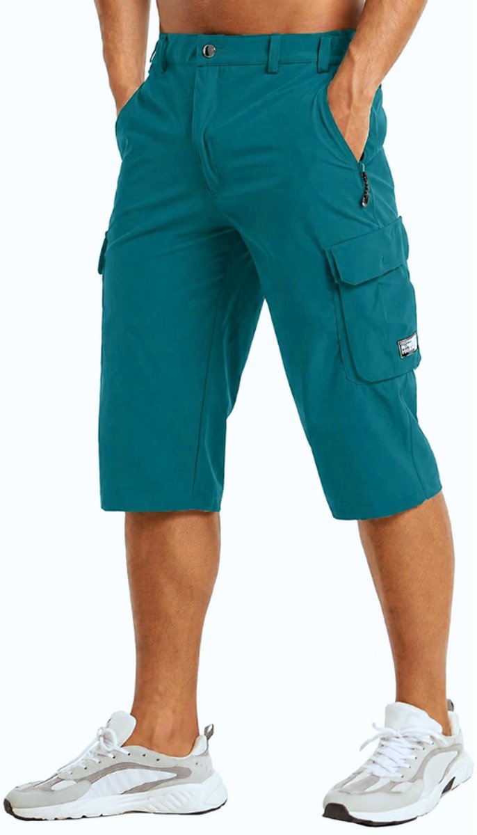 Heren Sneldrogende Tactische Cargobroek Shorts - Meerblauw