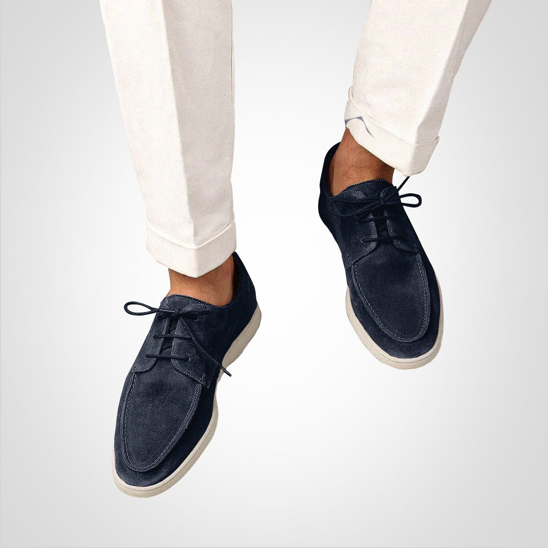 Heren Suède Vetersluiting Hybride Loafer Derby Schoenen