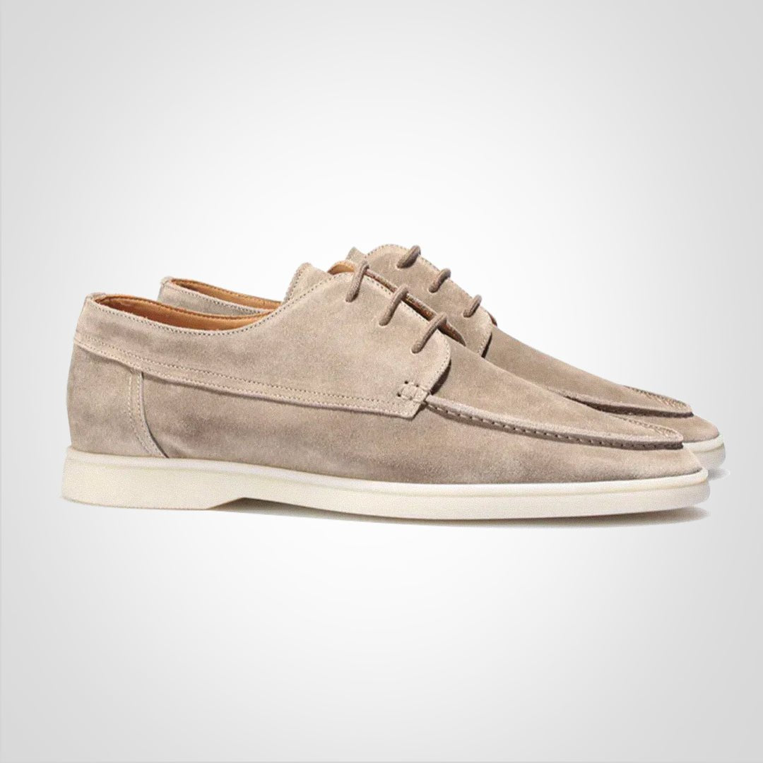 Heren Suède Vetersluiting Hybride Loafer Derby Schoenen - Beige
