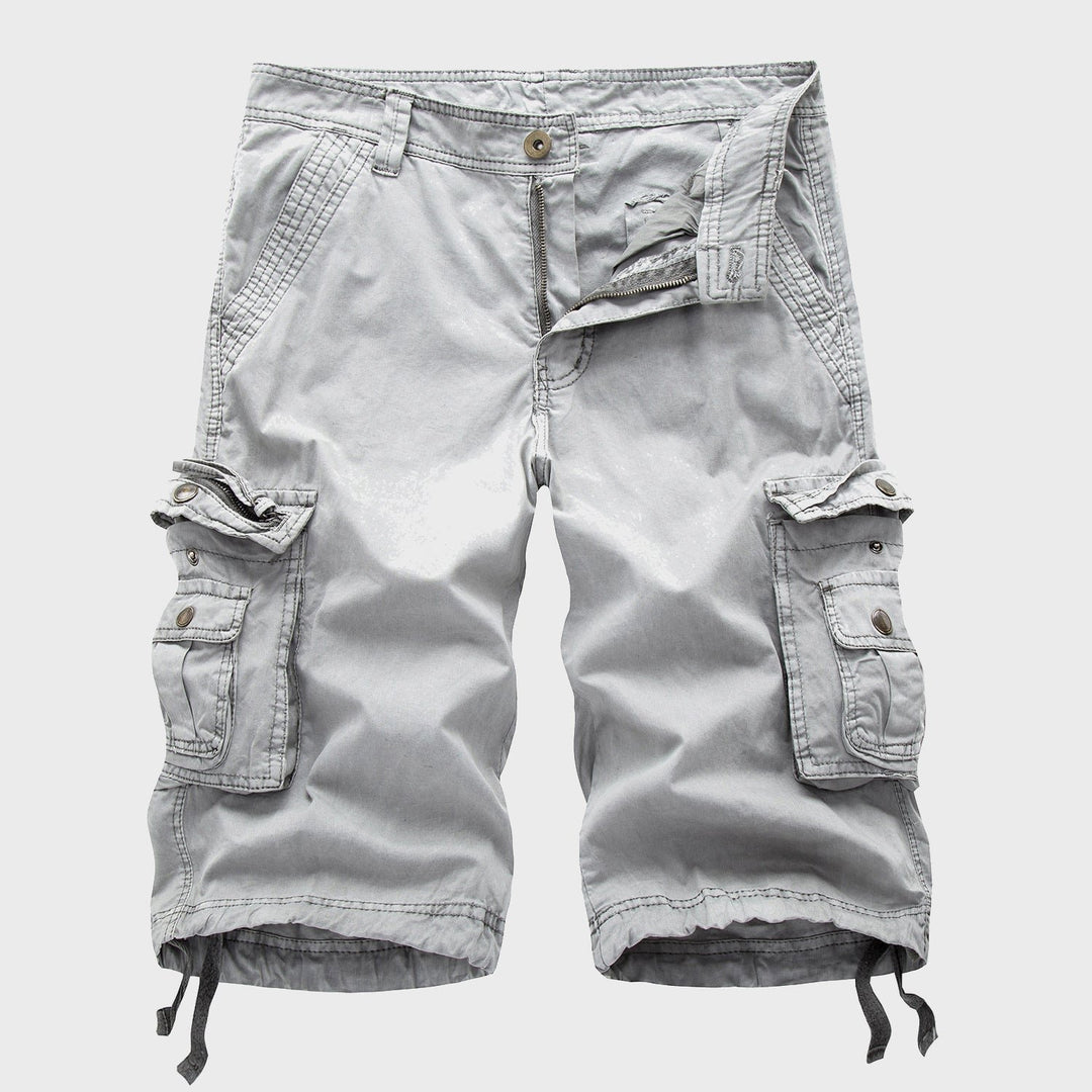 Heren Verstelbare Knielengte Cargo Short - Gray