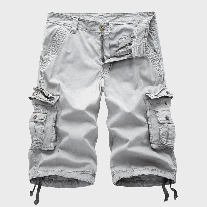 Heren Verstelbare Knielengte Cargo Short - Gray