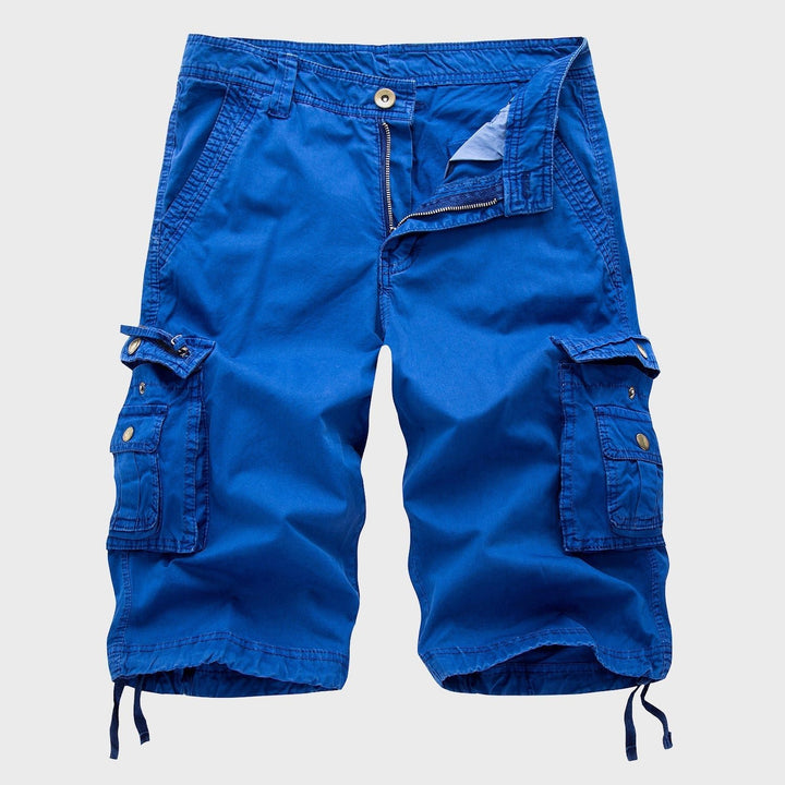 Heren Verstelbare Knielengte Cargo Short - Blue