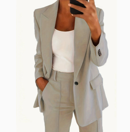 Esme | Dames Tailored Broekpak met Rechte Pijpen Set