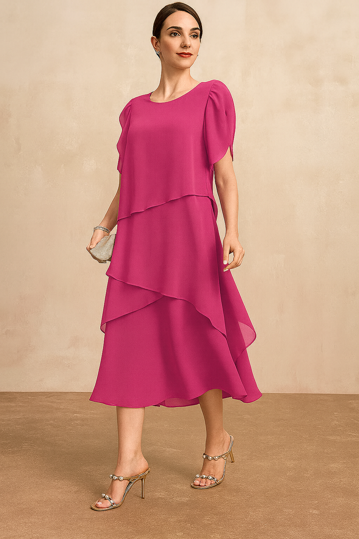 Reese | Dames Zacht Klassiek Chiffon Jurk