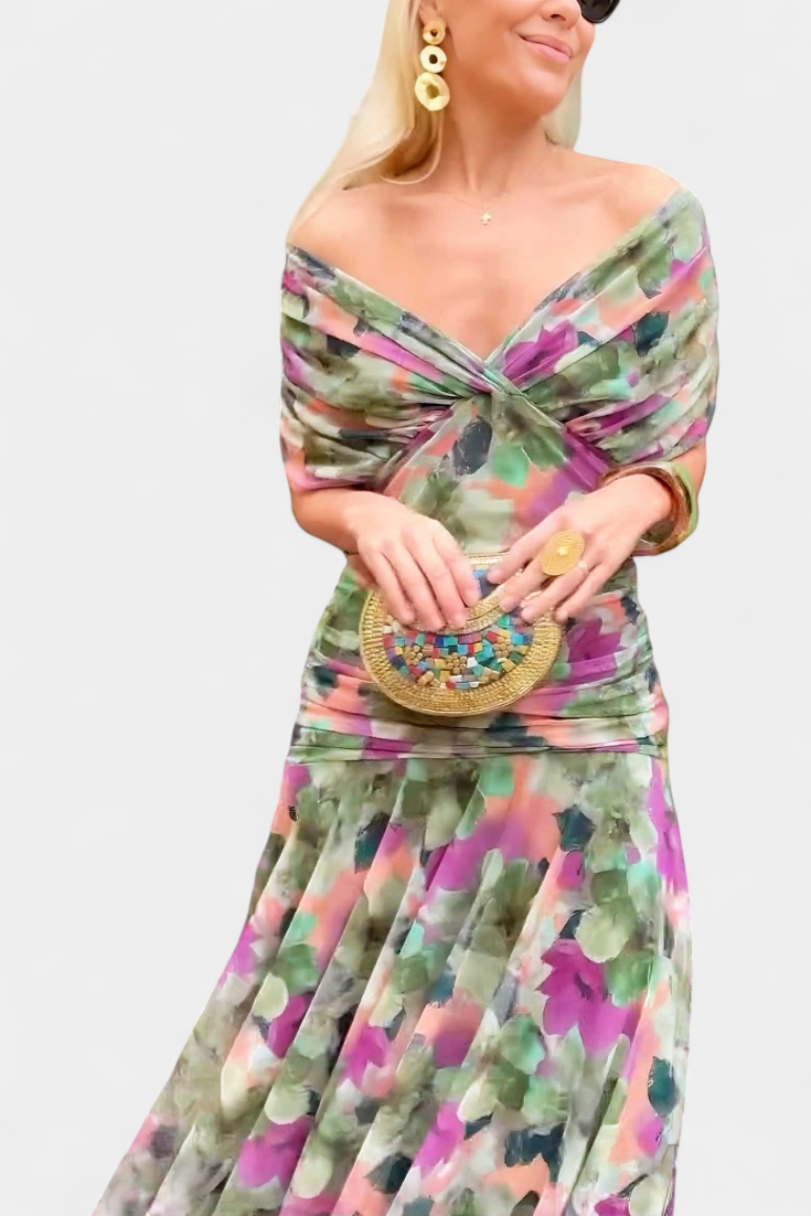 Sadie | Dames Elegante Off-Shoulder Avondjurk