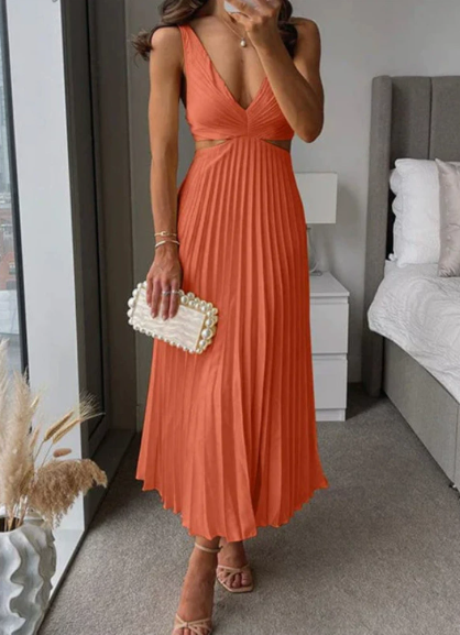 Paige | Dames One Shoulder Geplooide Maxi Avondjurk