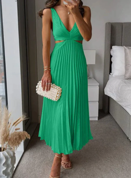 Paige | Dames One Shoulder Geplooide Maxi Avondjurk