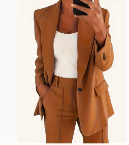 Esme | Dames Tailored Broekpak met Rechte Pijpen Set