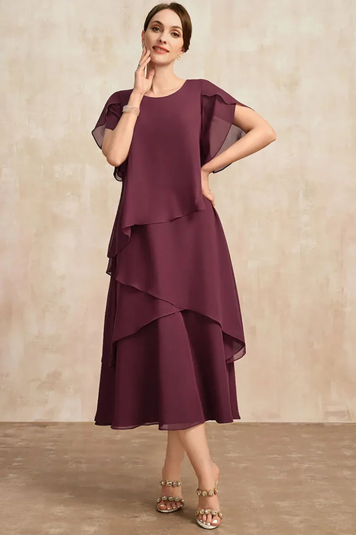 Reese | Dames Zacht Klassiek Chiffon Jurk