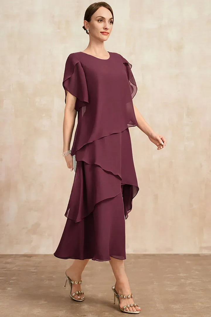 Reese | Dames Zacht Klassiek Chiffon Jurk