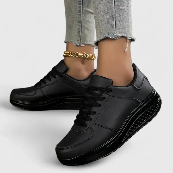 Ellie | Dames comfortabele platform vetersneakers