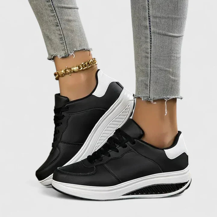 Ellie | Dames comfortabele platform vetersneakers