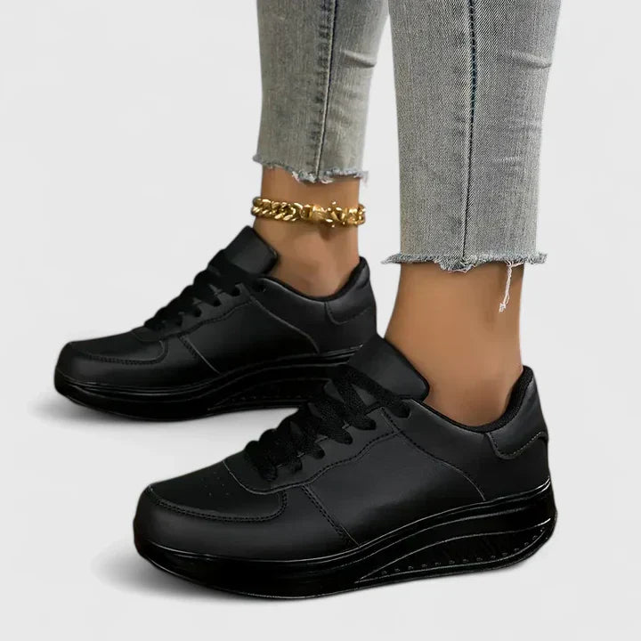 Ellie | Dames comfortabele platform vetersneakers