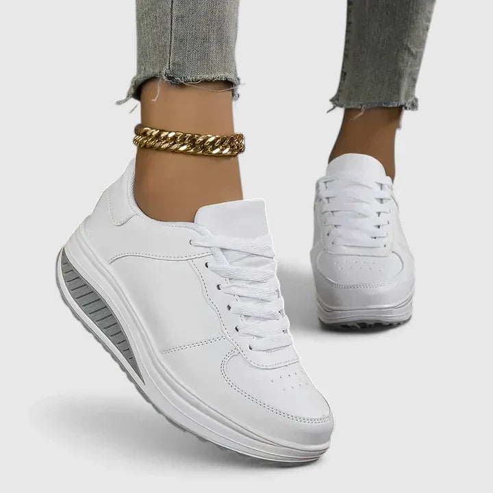 Ellie | Dames comfortabele platform vetersneakers