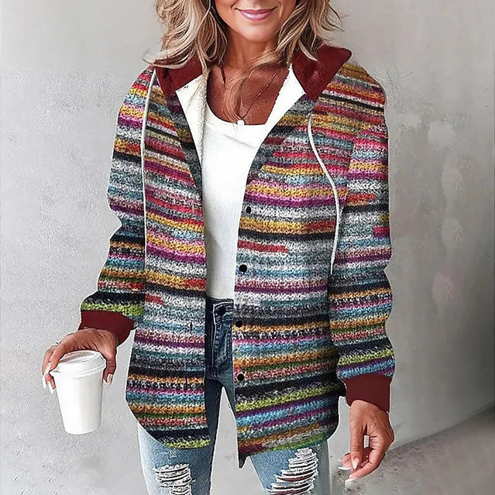 Serenity | Dame Geruite Knopen Winterjas