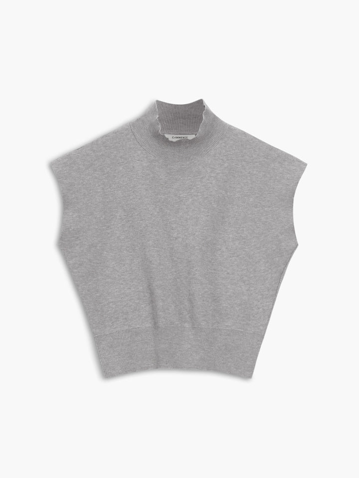 Nora | Dames Casual Top Met Mock Neck En Korte Mouwen