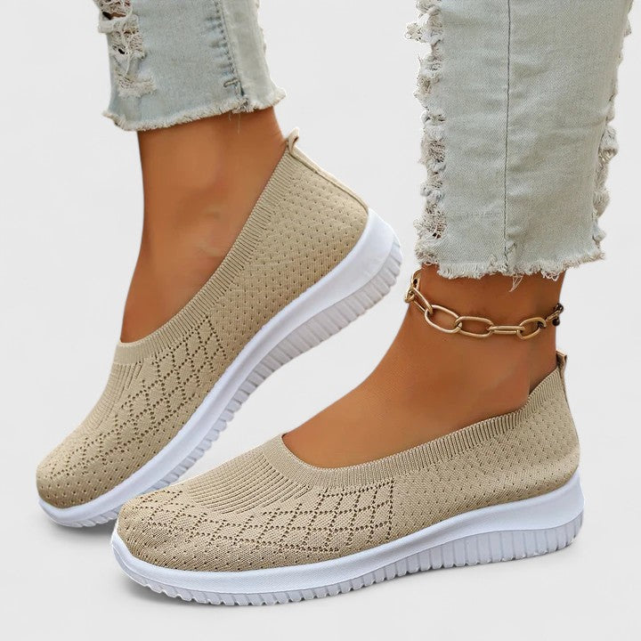 Fiona | Dames Lichtgewicht Instap Gebreide Flats