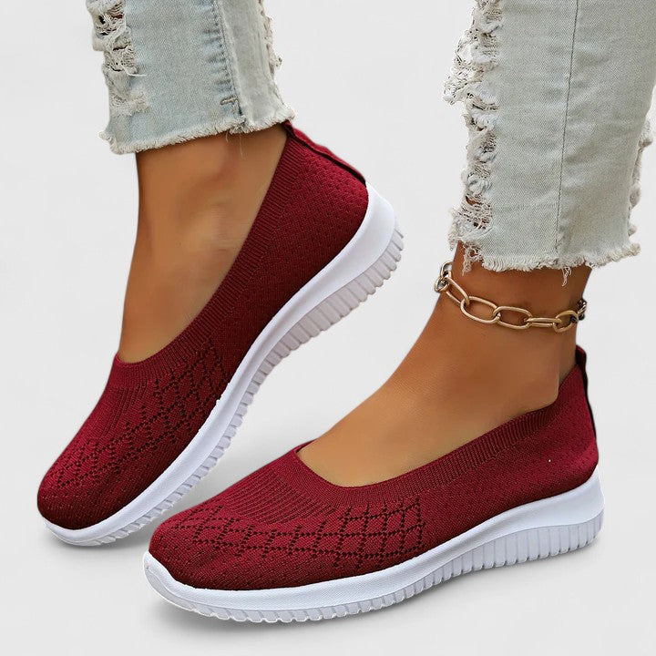 Fiona | Dames Lichtgewicht Instap Gebreide Flats