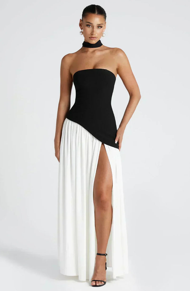 Chelsea | Dames Bruiloft Gast Asymmetrische Maxi Jurk