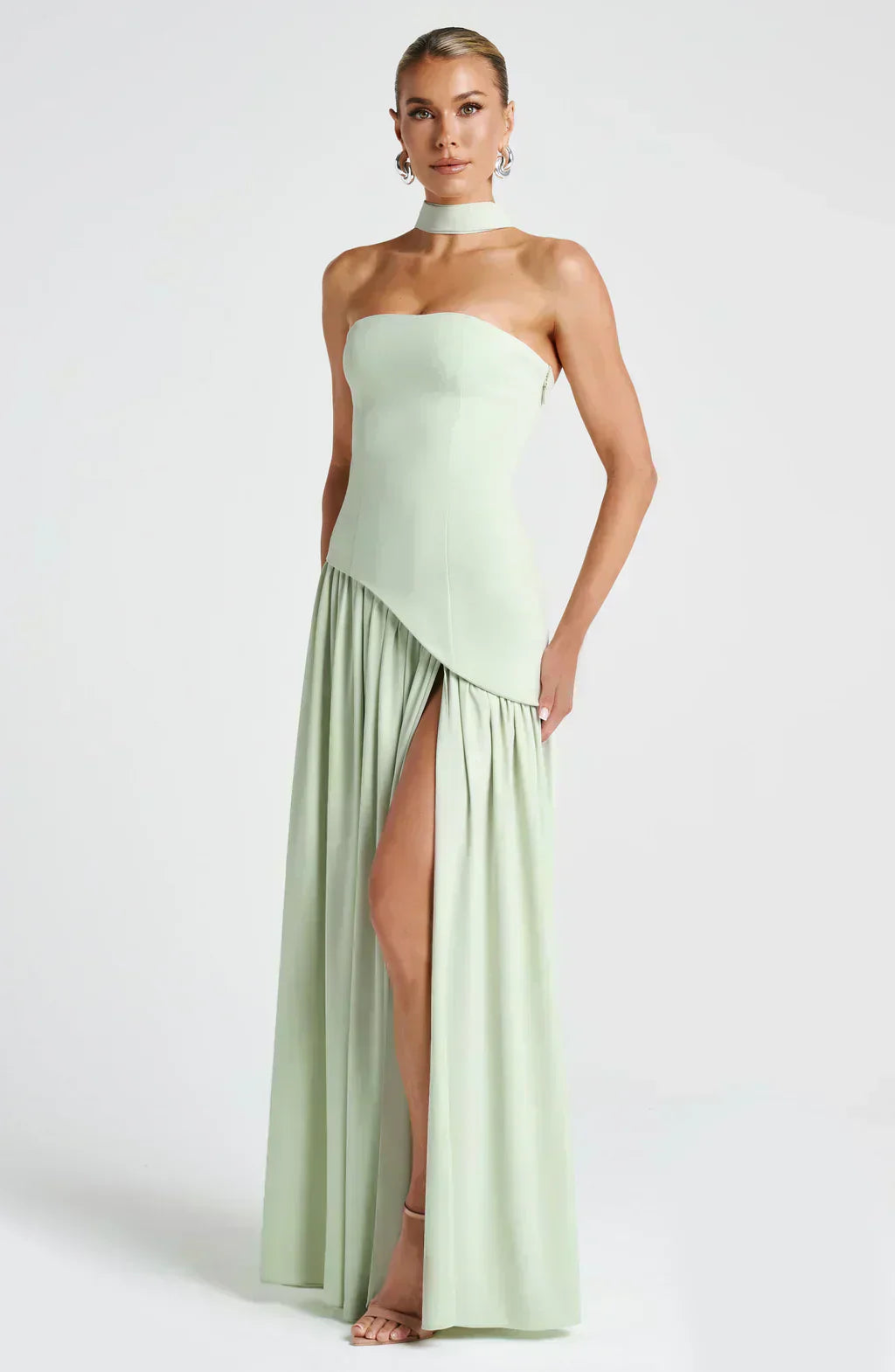 Chelsea | Dames Bruiloft Gast Asymmetrische Maxi Jurk