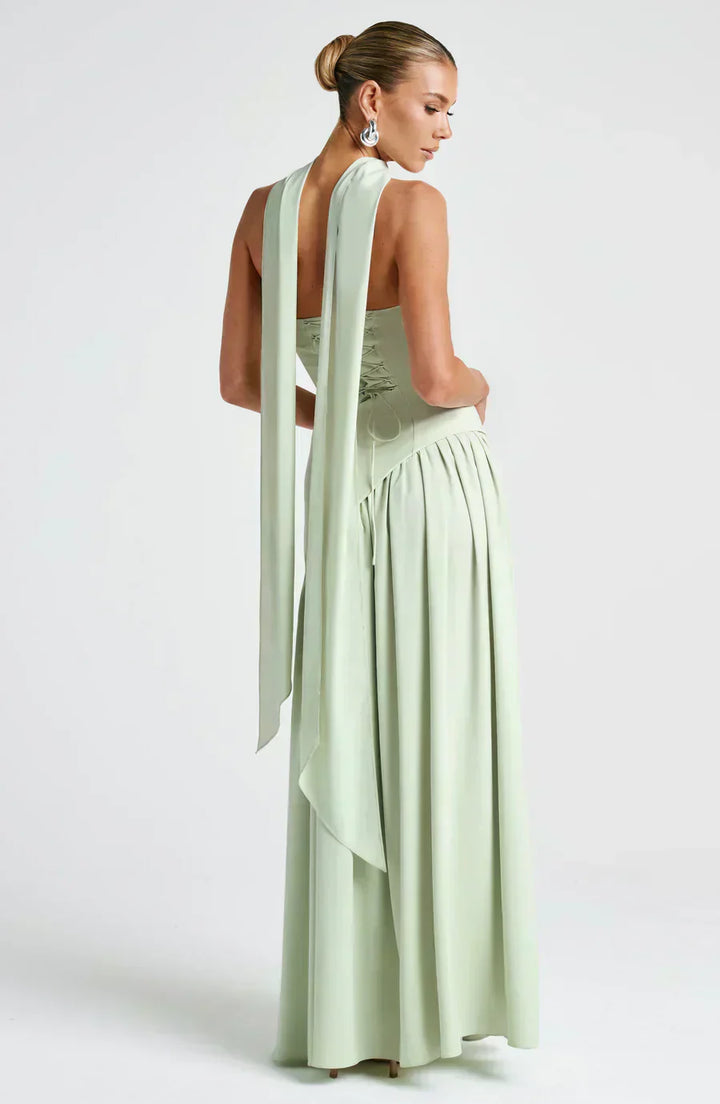 Chelsea | Dames Bruiloft Gast Asymmetrische Maxi Jurk