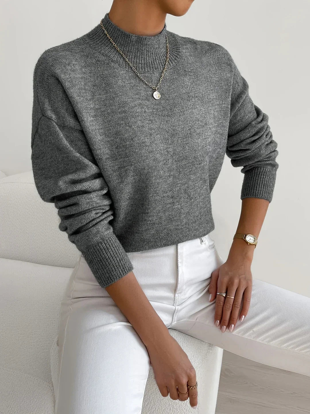 Ellen | Dames Trui Met Lange Mouwen En Pulloverstijl