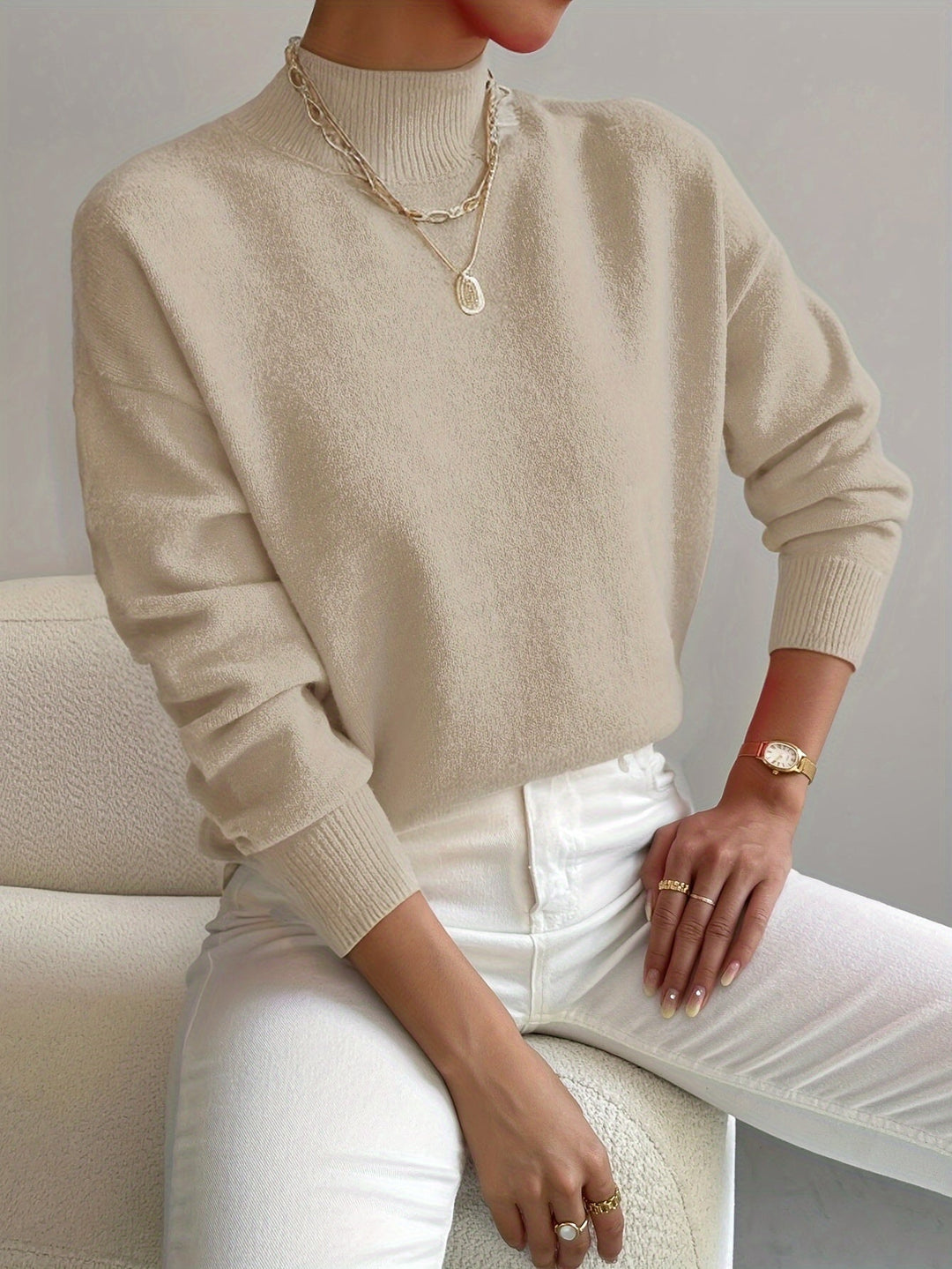 Ellen | Dames Trui Met Lange Mouwen En Pulloverstijl