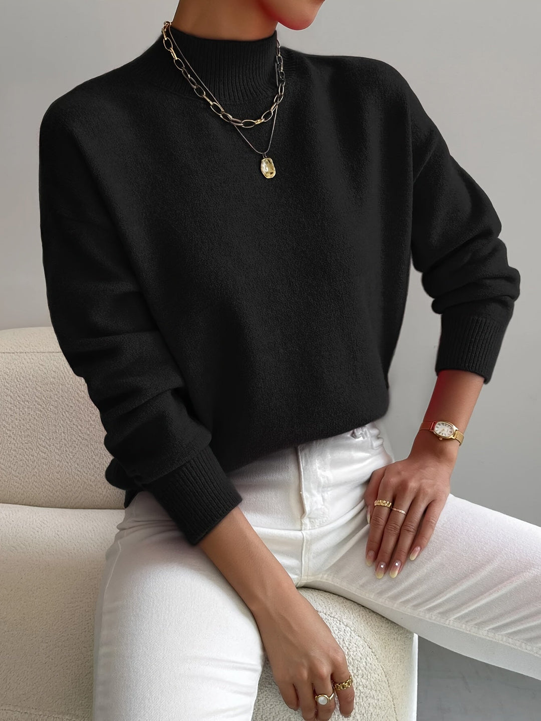 Ellen | Dames Trui Met Lange Mouwen En Pulloverstijl
