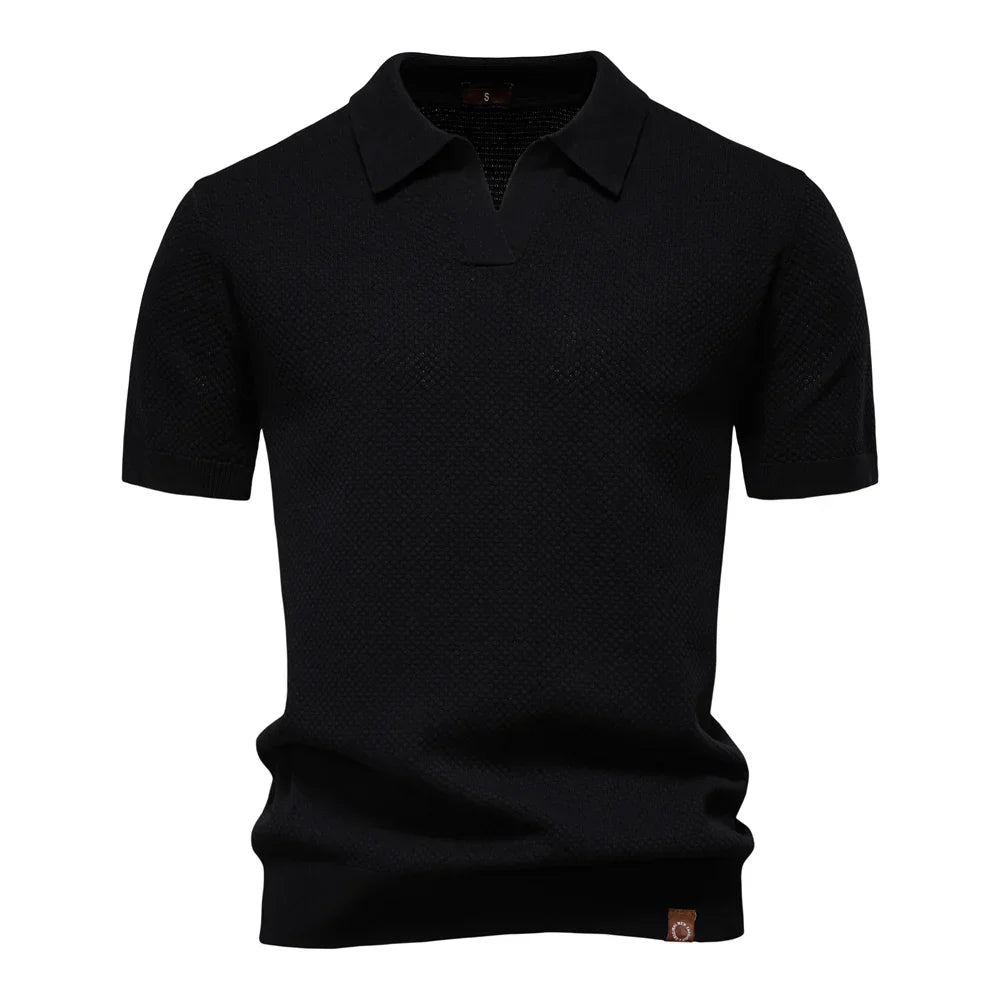 Angelo | Heren Klassiek Polo Overhemd Met Korte Mouwen