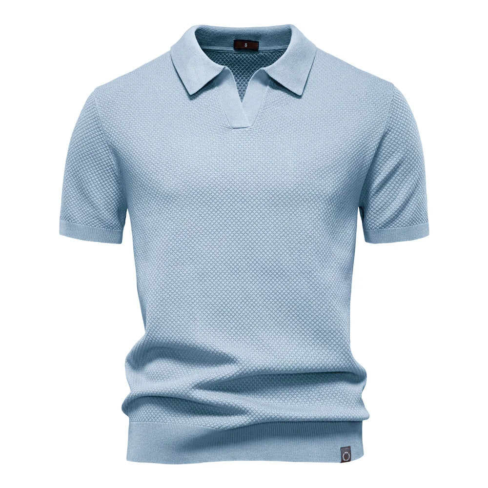 Angelo | Heren Klassiek Polo Overhemd Met Korte Mouwen