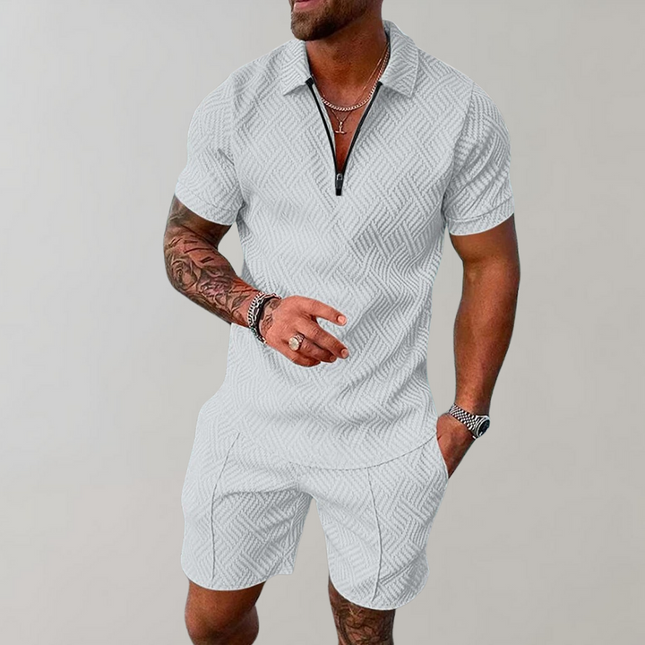 Avery | Heren Casual Set met Ritssluiting en Shorts