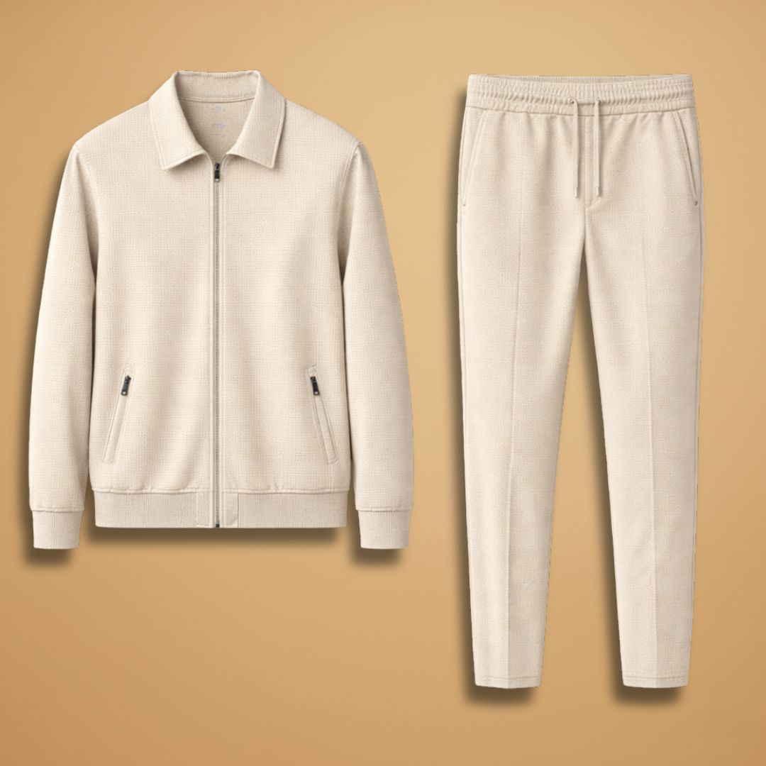 Franklin | Heren Casual Set Met Ritssluiting Jas En Tweedelig