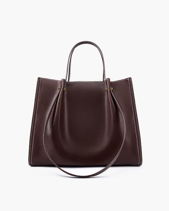 Minimalistische Vegan Leren Ruime Tote Bag