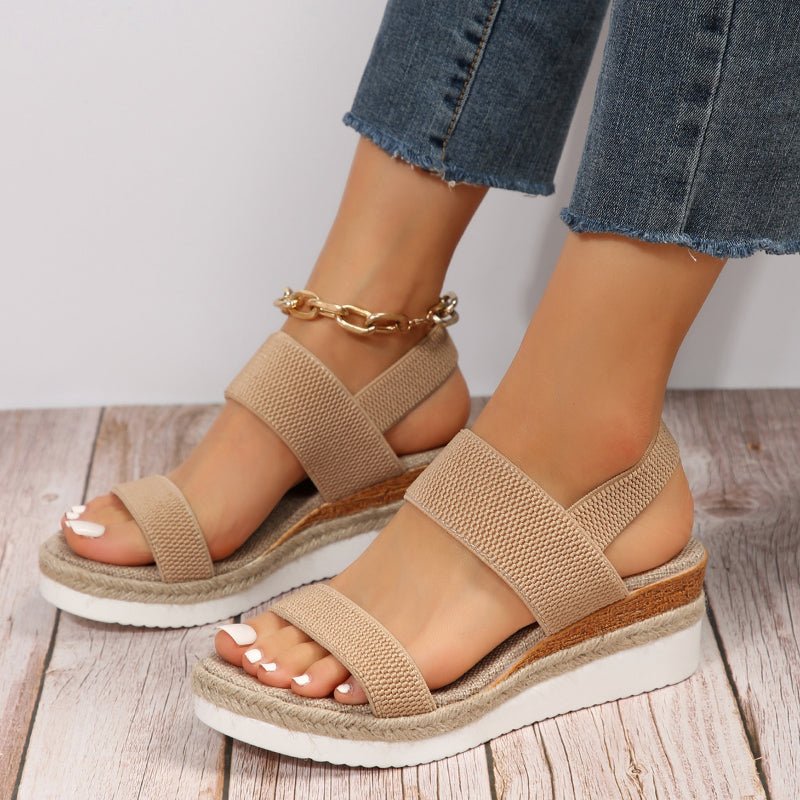 Dahlia | Dames orthopedische platform sandalen met kruislings bandjes