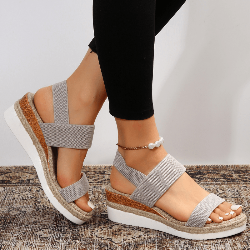 Dahlia | Dames orthopedische platform sandalen met kruislings bandjes
