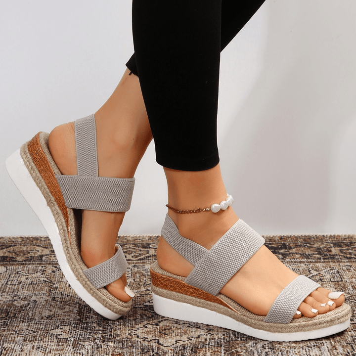 Dahlia | Dames orthopedische platform sandalen met kruislings bandjes