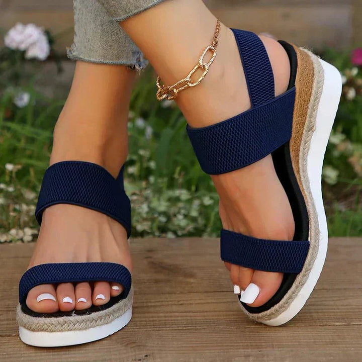 Dahlia | Dames orthopedische platform sandalen met kruislings bandjes